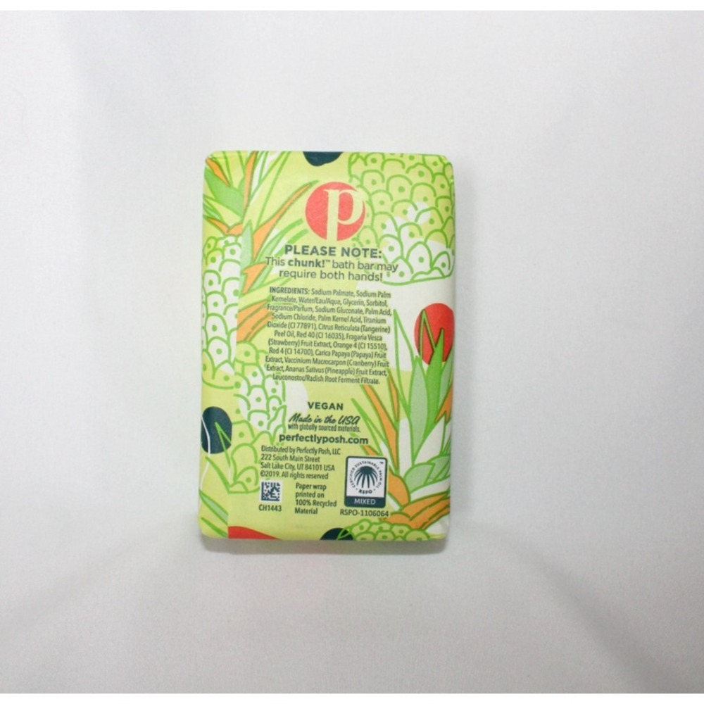Perfectly Posh Chunk "Jungle" Large Bath Bar Soap Pineapple Tangerine NOS - Picture 2 of 6